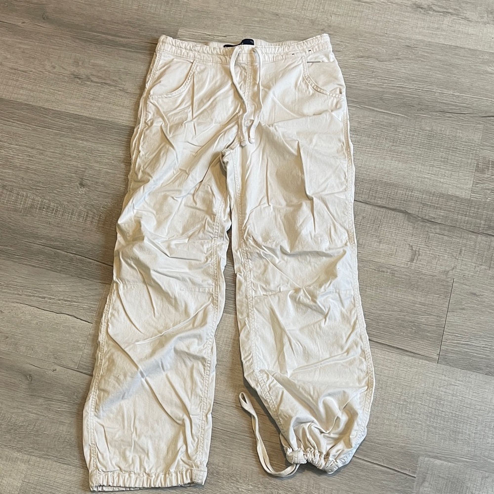 Hollister Light Beige Parachute Pants